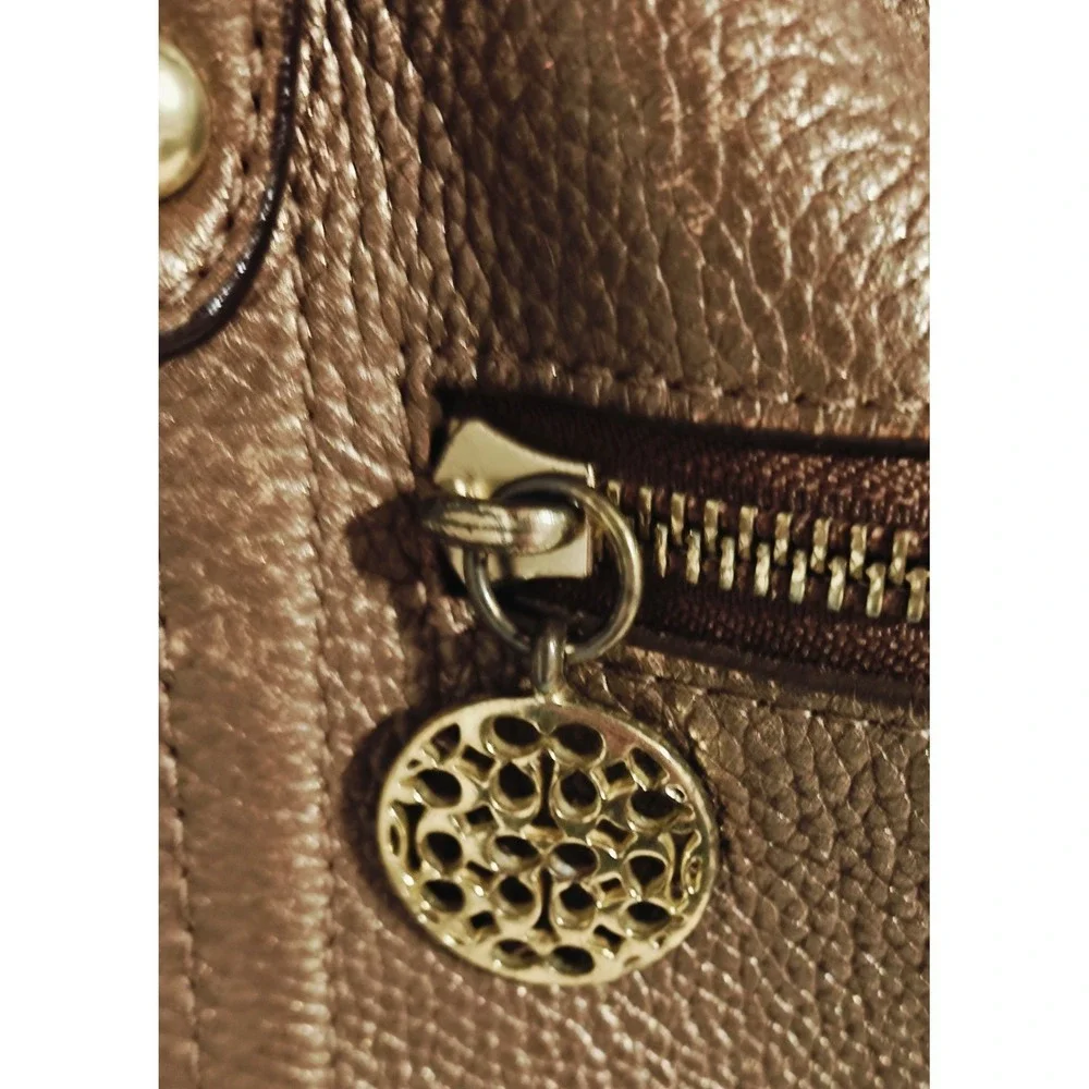 Coach Alexandra Tote/Shoulder Bag Bronze Leather Pre-owned